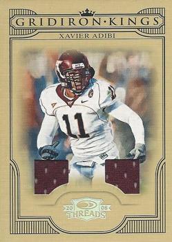 2008 Donruss Threads - College Gridiron Kings Materials #CGK-35 Xavier Adibi Front