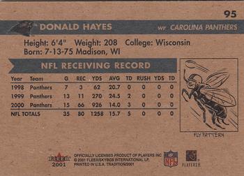 2001 Fleer Tradition #95 Donald Hayes Back
