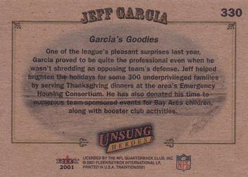 2001 Fleer Tradition #330 Jeff Garcia Back