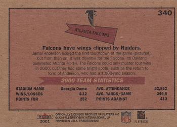 2001 Fleer Tradition #340 Atlanta Falcons Back
