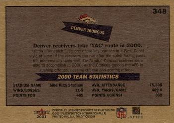 2001 Fleer Tradition #348 Denver Broncos Back