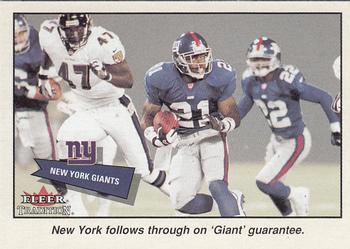 2001 Fleer Tradition #358 New York Giants Front