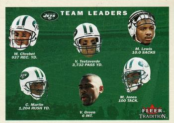 2001 Fleer Tradition #374 New York Jets Team Leaders Front