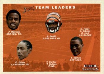 2001 Fleer Tradition #376 Cincinnati Bengals Team Leaders Front
