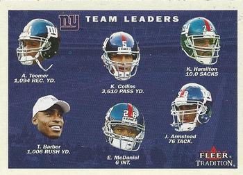 2001 Fleer Tradition #388 New York Giants Team Leaders Front