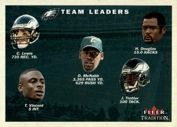 2001 Fleer Tradition #389 Philadelphia Eagles Team Leaders Front