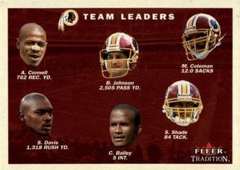 2001 Fleer Tradition #390 Washington Redskins Team Leaders Front