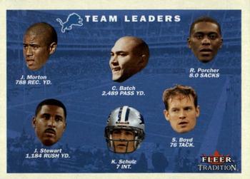 2001 Fleer Tradition #392 Detroit Lions Team Leaders Front