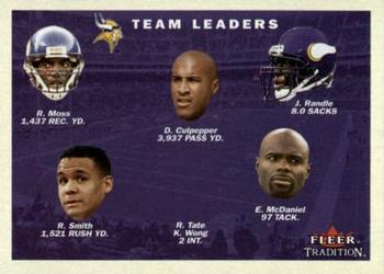 2001 Fleer Tradition #394 Minnesota Vikings Team Leaders Front