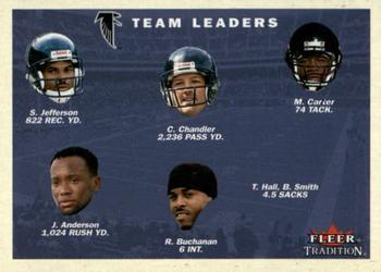 2001 Fleer Tradition #396 Atlanta Falcons Team Leaders Front