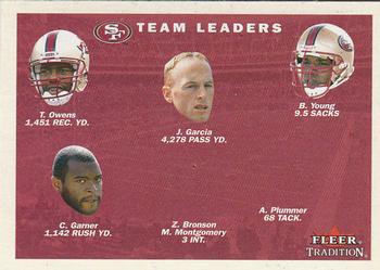 2001 Fleer Tradition #399 San Francisco 49ers Team Leaders Front