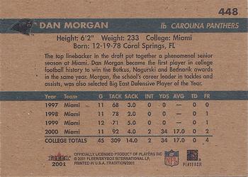 2001 Fleer Tradition #448 Dan Morgan Back
