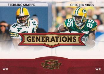 2008 Donruss Threads - Generations #G-8 Sterling Sharpe / Greg Jennings  Front