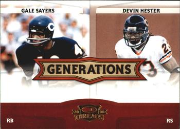 2008 Donruss Threads - Generations #G-10 Gale Sayers / Devin Hester  Front