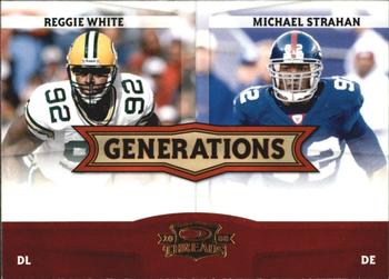 2008 Donruss Threads - Generations #G-15 Reggie White / Michael Strahan  Front