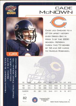 2001 Pacific #82 Cade McNown Back