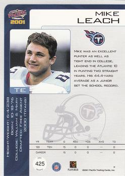 2001 Pacific #425 Mike Leach Back