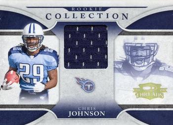2008 Donruss Threads - Rookie Collection Materials #RCM-10 Chris Johnson Front