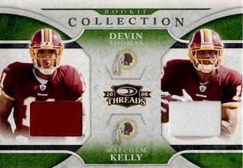 2008 Donruss Threads - Rookie Collection Materials Combo #RCCM-10 Devin Thomas / Malcolm Kelly Front