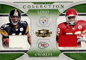 2008 Donruss Threads - Rookie Collection Materials Combo #RCCM-15 Limas Sweed / Jamaal Charles Front