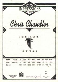 2001 Pacific Canvas Impressions #7 Chris Chandler Back
