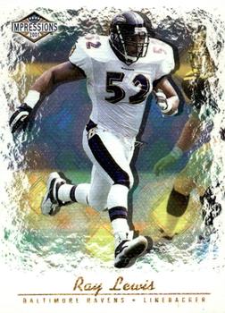 2001 Pacific Canvas Impressions #13 Ray Lewis Front