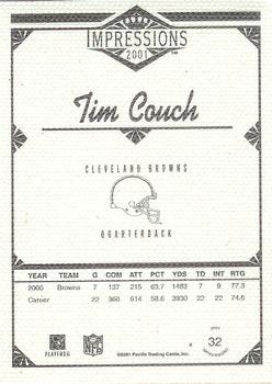 2001 Pacific Canvas Impressions #32 Tim Couch Back