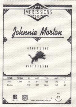 2001 Pacific Canvas Impressions #47 Johnnie Morton Back