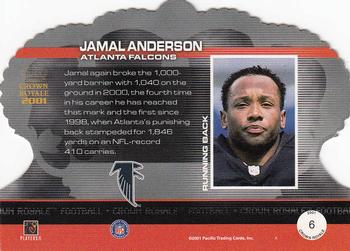 2001 Pacific Crown Royale #6 Jamal Anderson Back