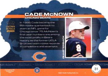 2001 Pacific Crown Royale #31 Cade McNown Back