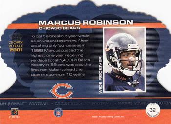 2001 Pacific Crown Royale #32 Marcus Robinson Back