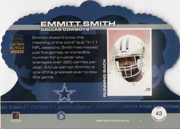 2001 Pacific Crown Royale #43 Emmitt Smith Back
