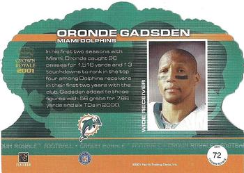 2001 Pacific Crown Royale #72 Oronde Gadsden Back