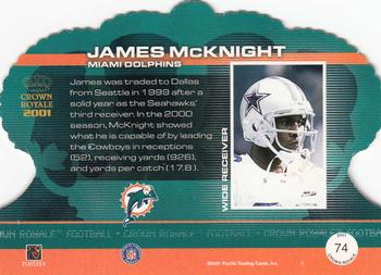 2001 Pacific Crown Royale #74 James McKnight Back