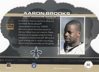 2001 Pacific Crown Royale #86 Aaron Brooks Back