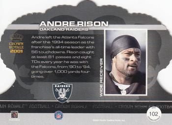 2001 Pacific Crown Royale #102 Andre Rison Back