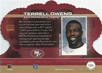 2001 Pacific Crown Royale #124 Terrell Owens Back