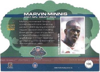 2001 Pacific Crown Royale #196 Marvin Minnis Back