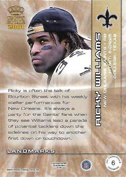 2001 Pacific Crown Royale - Landmarks #6 Ricky Williams Back