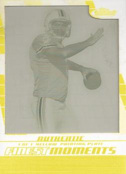 2008 Finest - Moments Autographs Printing Plates Yellow #FMA-CH Chad Henne Front
