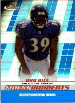2008 Finest - Moments Blue Refractors #FM-RR Ray Rice Front