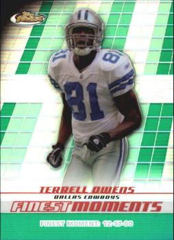 2008 Finest - Moments Green Refractors #FM-TO Terrell Owens Front