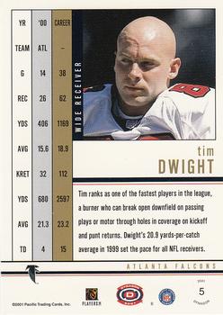 2001 Pacific Dynagon #5 Tim Dwight Back
