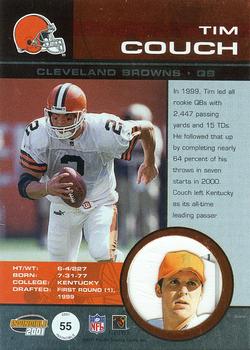 2001 Pacific Invincible #55 Tim Couch Back