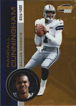 2001 Pacific Invincible #63 Randall Cunningham Front