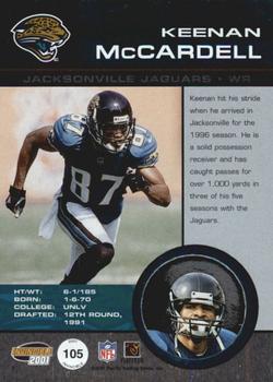 2001 Pacific Invincible #105 Keenan McCardell Back