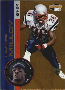 2001 Pacific Invincible #142 Lawyer Milloy Front