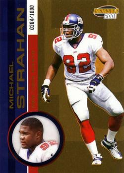 2001 Pacific Invincible #162 Michael Strahan Front