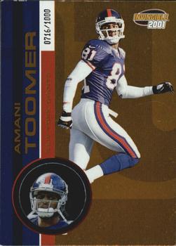 2001 Pacific Invincible #163 Amani Toomer Front
