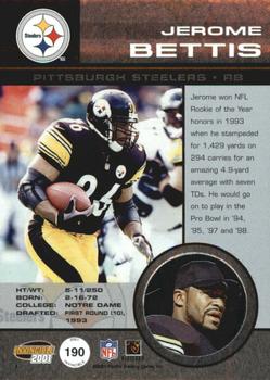 2001 Pacific Invincible #190 Jerome Bettis Back